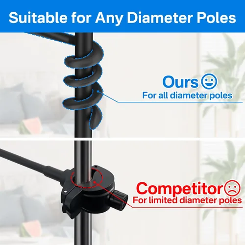 Miniatura 3 de Soporte universal para micrófono para soporte de micrófono, se adapta a la mayoría de teléfonos inteligentes de 3.5 a 7.5 pulgadas, soporte flexible