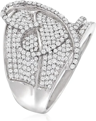 Miniatura 3 de Ross-Simons 1.40 ct. t.w. Diamond Heart Ring in Sterling Silver