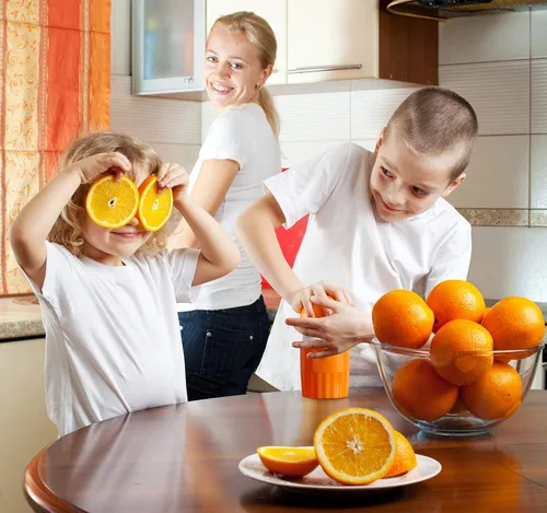 Miniatura 6 de Exprimidor de mano de naranja cítrica, exprimidor manual de prensa de rotación para limón, lima, pomelo con colador y recipiente, 2 tazas