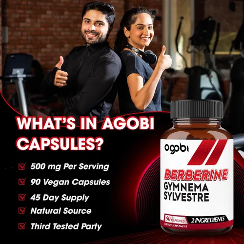 Miniatura 5 de agobi Suplementos de berberina de 500 mg con Gymnema Sylvestre - Fórmula súper concentrada para el sistema inmunológico, la salud de la circulación