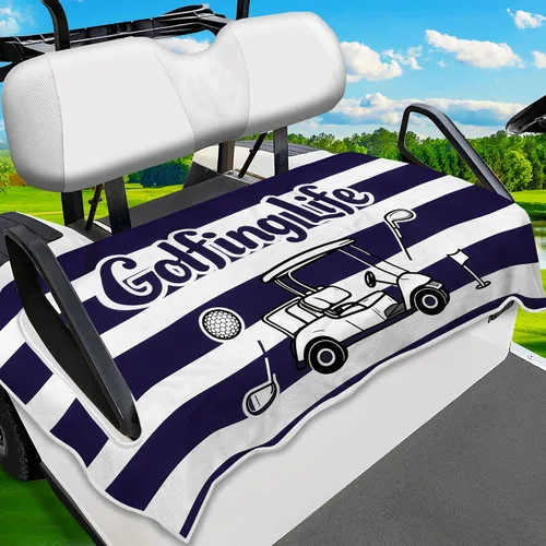 Miniatura 19 de Fundas para Asientos de Carrito de Golf, Manta Única de Toalla para Asiento de Carrito de Golf para Todos los EZGO, Yamaha, Club Cars, Icon y Más