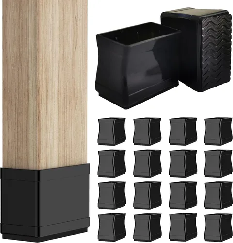Miniatura 14 de Protectores de suelo rectangulares de 3/4 x 1.5 pulgadas para patas de silla, almohadillas antideslizantes para muebles, suelos de madera dura