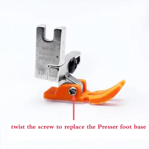 Miniatura 5 de 2 piezas prensatelas universales #T3 tres en uno prensatelas multifuncionales ajustables izquierdo y derecho de un solo lado pie (plástico)