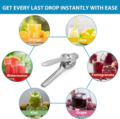 Miniatura 7 de Jenkin Exprimidor manual de acero inoxidable Exprimidor de limón cítrico,Exprimidor de frutas Lime Press Metal,Herramienta profesional de la cocina