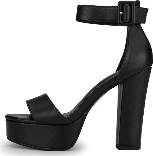 Miniatura 7 de IDIFU - Tacones de plataforma de 5pulgadas para mujer, sandalias Sabrina IN5 de tacón alto y grueso, correa de tobillo, zapatos sexis y elegantes
