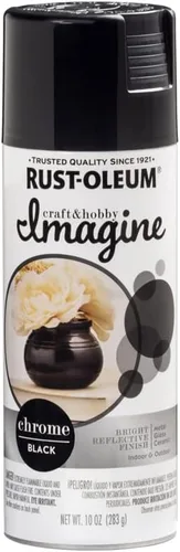 Miniatura 2 de Rust-Oleum Imagine Craft & Hobby Pintura en aerosol cromada de color negro cromado, 10 onzas