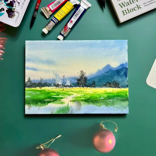 Miniatura 4 de tumuarta Bloque de acuarela de 300 libras, 640 GSM, 100% algodón, 5 x 7 pulgadas, 10 hojas, sin ácidos, prensa en frío, tablero de papel de acuarela