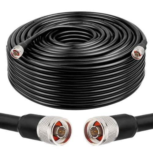Miniatura 11 de XRDS -RF Cable de extensión coaxial macho N a N macho de 2 pies, baja pérdida KMR400 tipo N
