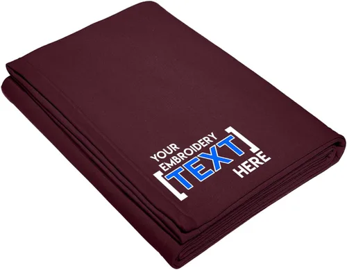 Miniatura 7 de Printualist Manta de forro polar personalizada, jaspeado atlético, añade tu nombre bordado, manta de recuerdo personalizada para inauguración