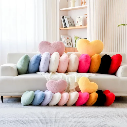 Miniatura 7 de XVTRU Almohadas con corazón rosa, linda almohada decorativa con forma de corazón, almohadas con forma de corazón para tirar para la cama, almohada
