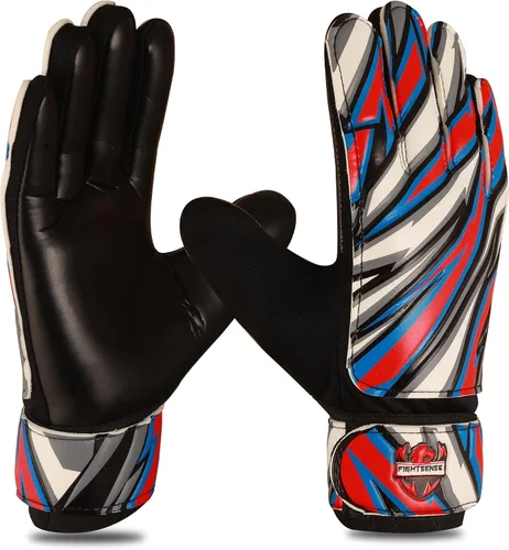 Miniatura 16 de FIGHTSENSE Guantes de portero de fútbol para niños y jóvenes, guantes de portero de fútbol, palma de látex de 4 mm, transpirable, antideslizante