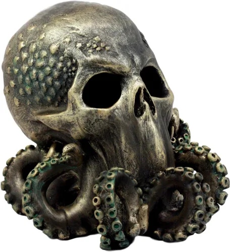 Miniatura 2 de Ebros Ocean Monster Terror Kraken Cthulhu Skull Figurine 6 pulgadas H Mythical Sea Relic Giant Pulpo Tentáculos Wyvern Cráneo Criatura Fantasía