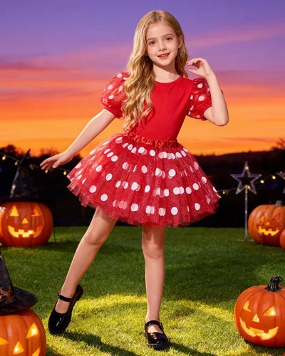 Miniatura 92 de Century Star Tutú de 4 capas para niñas pequeñas, faldas de ballet de tul para baile de princesa, esponjoso, para fiestas de cumpleaños de 2 a 8 años