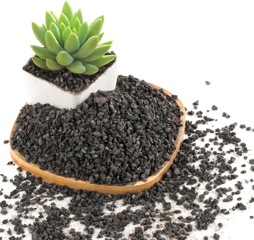 Rocas de lava negras de 2.4 libras para plantas, suelo de roca volcánica hortícola de lava para drenaje de plantas de paisajismo, pequeña grava de