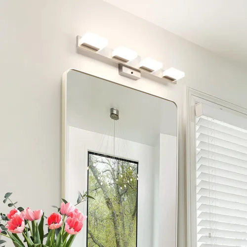 Miniatura 2 de Lámpara LED moderna de tocador de 24.8 pulgadas, 4 luces para iluminación de pared de baño, 23 W, regulable, 3000 K, 4000 K, 5000 K