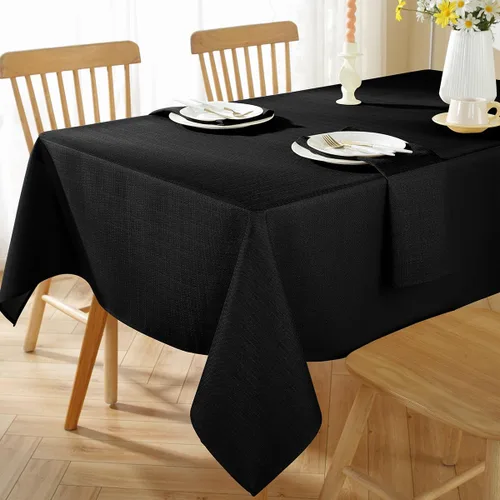 Miniatura 10 de SASTYBALE Juego de 4 servilletas de lino sintético, sin arrugas, lavables, de tela suave, texturizada, para comedor, cena, fiesta, boda, vacaciones