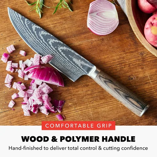Miniatura 6 de GreenPan x Bobby Flay - Cuchillo de chef de 8 pulgadas con funda, hoja de acero inoxidable de alta calidad, herramienta de cocina de corte