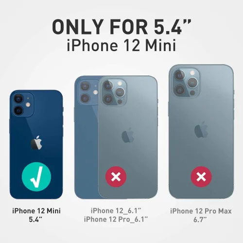 Miniatura 2 de i-Blason Serie Cosmo diseñada para iPhone 12 Mini (2020), funda protectora delgada de cuerpo completo con protector de pantalla integrado, mármol
