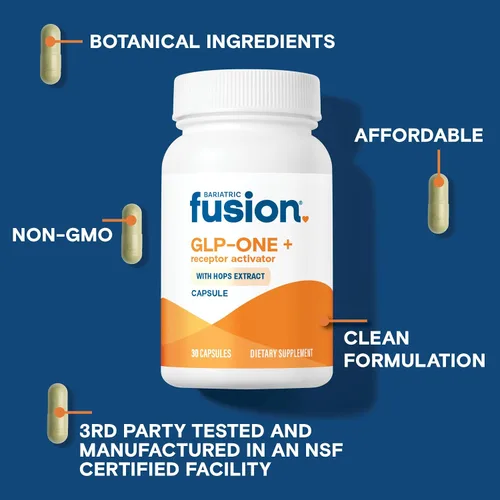 Miniatura 3 de Bariatric Fusion GLP-1 Plus GLP activa receptores para sentirse lleno más rápido y más tiempo* Suplemento natural con copaiba y extracto