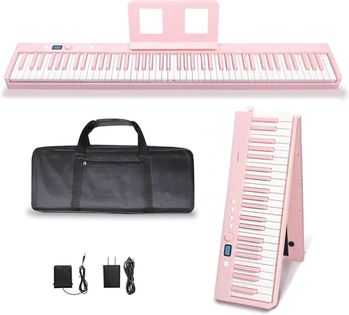Miniatura 8 de BX2 - Piano electrónico plegable de 88 teclas, tamaño completo, teclas semipesadas, piano portátil, la tecla táctil de fuerza, compatible
