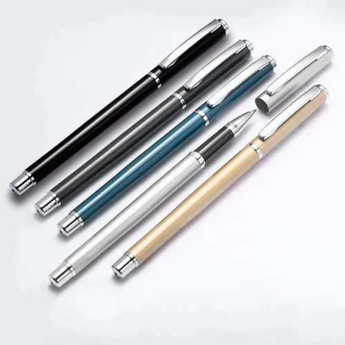 Miniatura 4 de Bolígrafos de metal, punta fina de 0.020 in, bolígrafo de tinta de gel líquido, bolígrafo de tinta negra, juego de escritura para suministros