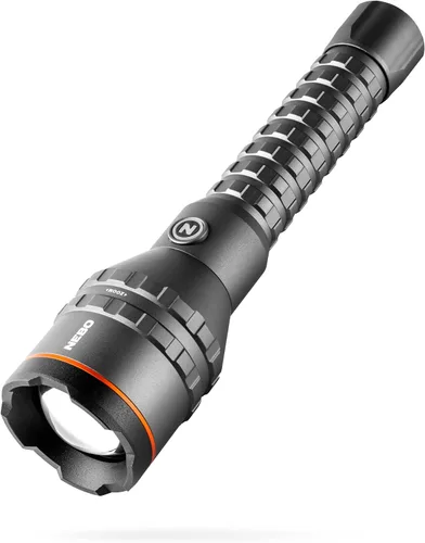 NEBO DAVINCI - Linterna y cargador portátil | Lúmenes muy altos, recargable, linterna de mano impermeable para camping y caza, banco de energía USB,