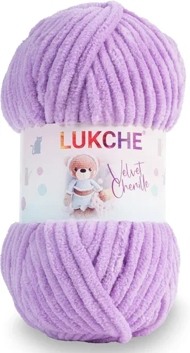 Miniatura 19 de Hilado de chenilla de terciopelo para amigurumi y punto de crochet súper voluminoso 100 gr (69,0 m) (Grosor del hilo 8 mm) (Verde espárrago) 1