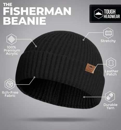 Miniatura 46 de Tough Headwear Daily Knit Beanie – Gorros para hombre – Sombreros de invierno para hombres y mujeres – Sombreros de punto cálidos para clima frío
