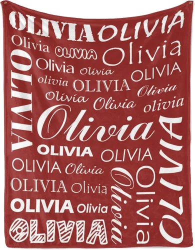 Miniatura 13 de Manta personalizada con nombre para niños y adultos, manta de franela personalizada con nombre Color 07
