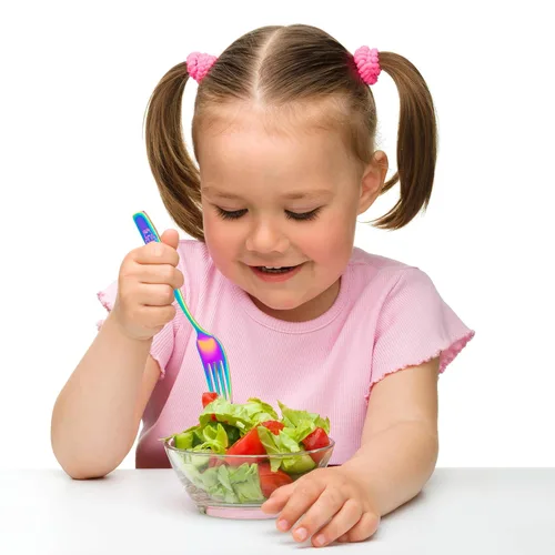 Miniatura 4 de 9 tenedores de acero inoxidable Rainbow Kids – Cubiertos para niños, cubiertos seguros para niños pequeños, cubiertos, juego de utensilios – 9