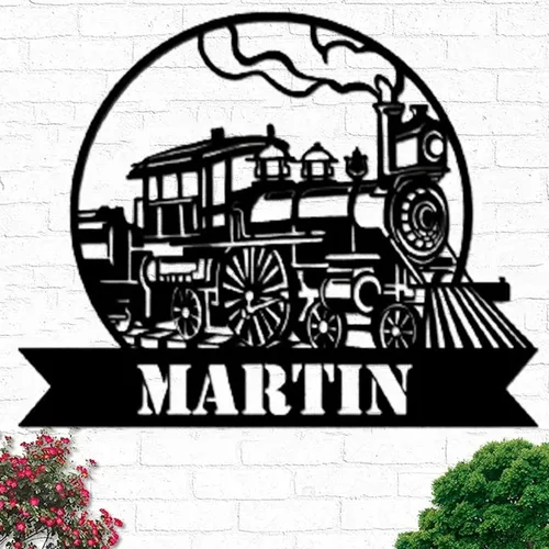 Miniatura 82 de Letrero de metal personalizado con nombre de camión, semirremolque, arte de pared para valla de garaje, patio, decoración al aire libre, letrero
