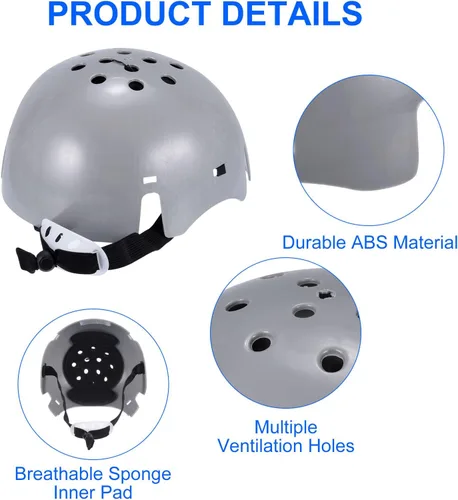 Miniatura 3 de uxcell 2 piezas de inserción de gorra de béisbol, de ABS, gorra de seguridad ligera con correa ajustable para protección de la cabeza