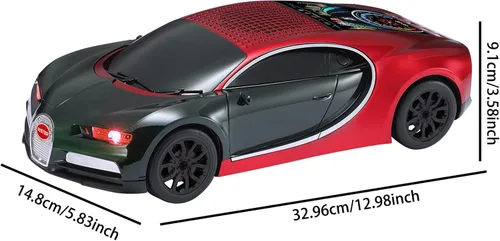 Miniatura 9 de WSTER Altavoz Bluetooth de lujo modelo de automóvil deportivo con sonido HD, emparejamiento estéreo TWS, pantalla de visualización, micrófono Rojo