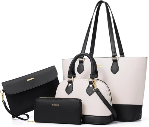 Miniatura 17 de 4 piezas de bolsos de moda para mujer, carteras, bolsos de hombro, bolsos de mano casuales, bolsos cruzados, juego de bolsos de regalo para damas