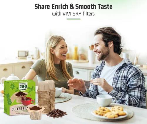 Miniatura 6 de VIVI SKY Filtros de papel de café K cup con tapa, desechables para Keurig, se adapta a todas las marcas de filtros Keurig de una sola porción