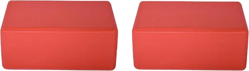 Miniatura 9 de BalanceFrom Juego de yoga de 7 piezas con esterilla extra gruesa de 71 x 24 x 1 pulgadas y correa de transporte – Incluye 2 bloques, correa de Rojo