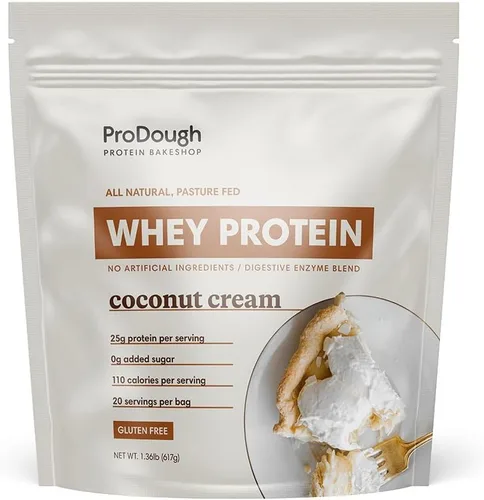 ProDough Proteína en polvo de aislado de suero hidrolizado gourmet para mezcla de batidos - Mezcla de enzimas de fácil digestión, 25 g de proteína