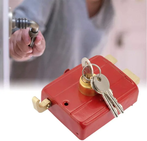 Miniatura 3 de Nightlatch - Cerradura de seguridad resistente con llaves para puerta delantera, color rojo