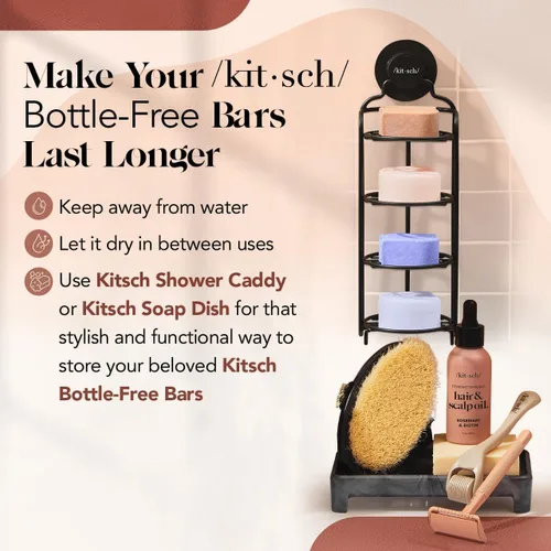 Miniatura 9 de Barra de Jabón Líquido Kitsch con Aceite de Ricino Acondicionador - Cuidado Hidratante y Humectante del Cabello - Acondicionador Orgánico de Aceite