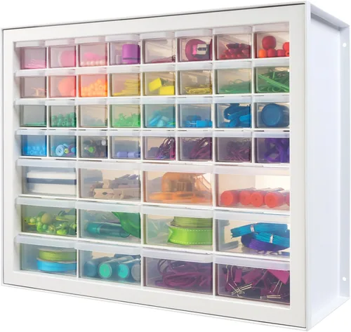 Miniatura 14 de IRIS USA Cajones de almacenamiento pequeños de plástico, 10 cajones - 2 paquetes, caja de herramientas para maestros apilable, organizador de piezas