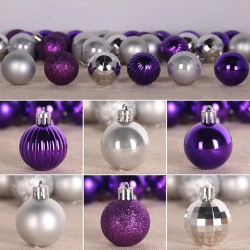 Miniatura 134 de Bolas de Navidad Grandes de 3.2" en Azul Bebé - Adornos para Árbol de Navidad, Bolas Colgantes Inastillables para Cumpleaños, Halloween, Boda