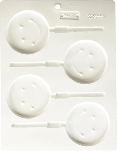 Miniatura 2 de LorAnn Oils 5480 Smiley Face 4 Cavity 1 Design Lollipop Sheet Mold