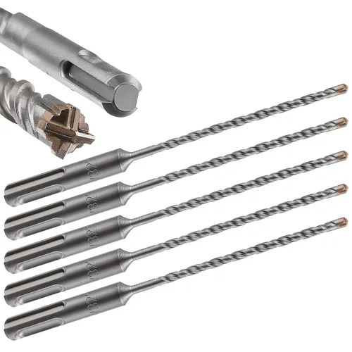 Miniatura 31 de Wensilon Kit de brocas para hormigón de 8 pulgadas, material de carburo de doble rosca de tipo cruzado, adecuado para hormigón, ladrillo, paredes
