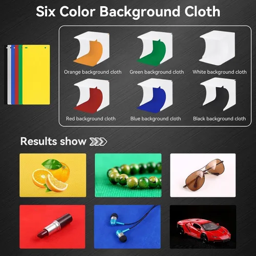 Miniatura 4 de Mini caja de luz para cámara, mini caja de luz de estudio fotográfico, tienda de luz para fotografía, kit de estudio fotográfico plegable, caja