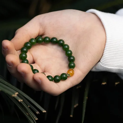 Miniatura 7 de Pulseras de cristal con cuentas de Charka para mujer, hechas a mano con aventurina verde de 0.315 pulgadas (0.315 in), pulseras de piedra de cristal