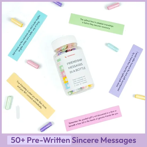 Miniatura 4 de 50 Mensajes de Amistad en Cápsulas en una Botella para Mujeres, Mejores Amigas, Regalos para Hermanas, Mejor Amiga, Regalos de Simpatía, Regalos