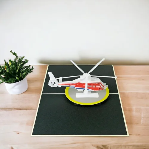 Miniatura 7 de Rykamia Tarjeta desplegable de avión, helicóptero en blanco, avión, despedida, agradecimiento, jubilación, tarjeta de cumpleaños, regalos de piloto