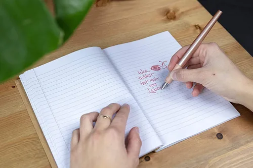 Miniatura 7 de Schneider Callissima Calligraphy - Juego de regalo de pluma estilográfica: albaricoque, 0.043 in, 0.059 in, 0.059 in, 0.071 in + paquete de 6