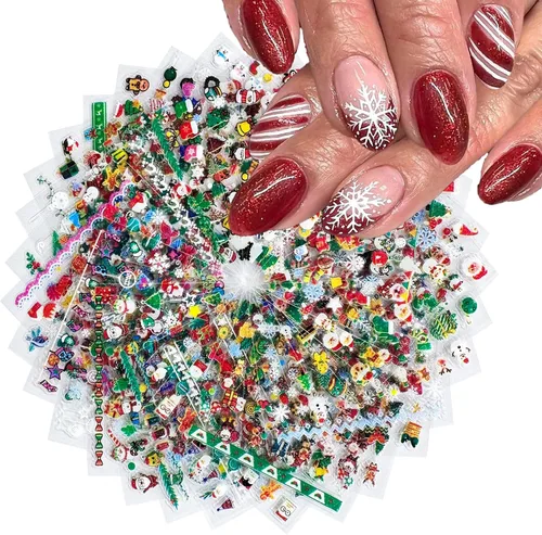 Miniatura 11 de Calcomanías de Arte de Uñas de Flores, Calcomanías de Uñas de Flores Blancas Suministros de Arte de Uñas 3D Encaje Retro Hoja de Flor Enredadera