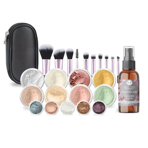Miniatura 12 de Kit de maquillaje mineral de tamaño completo, set de base mate, Beige